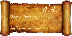 Gazda Avarka névjegykártya